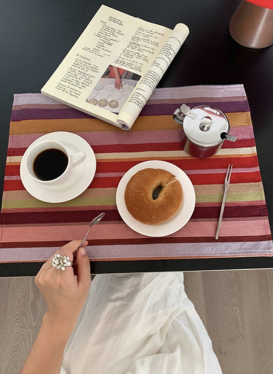 Retro Stripe Placemat Set of 4 Pcs for Table Setting-0