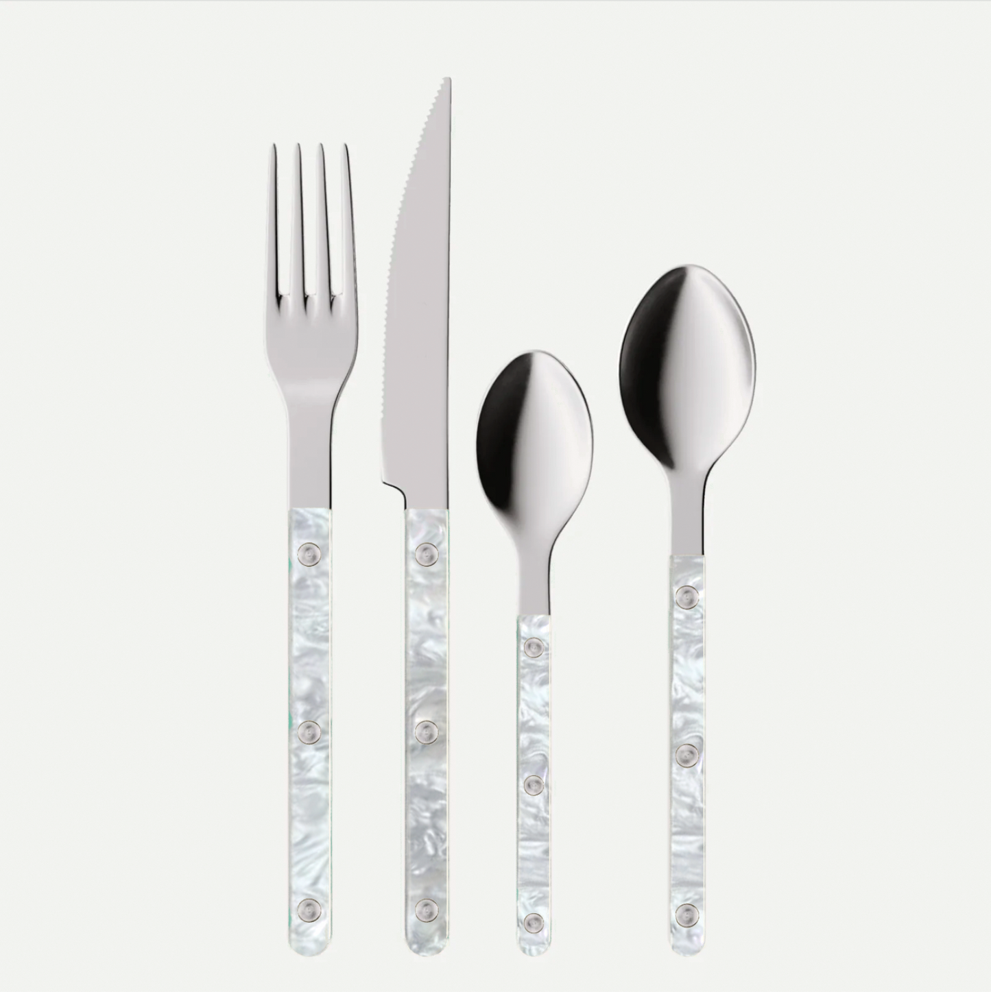 Flatware Set - 10-Piece Stainless Steel Cutlery (Frost)