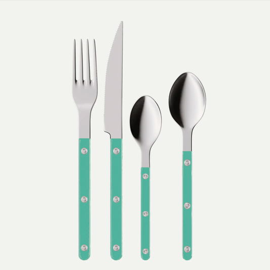 Flatware Set - 10-Piece Stainless Steel Cutlery (Turquoise)
