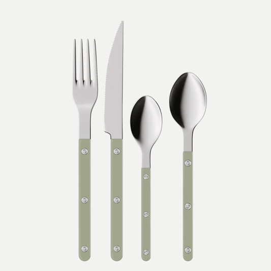 Flatware Set - 8-Piece Stainless Steel Cutlery (Sage)