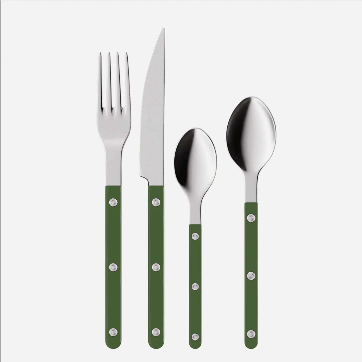 Bistro Style Flatware Set - 8-Piece Stainless Steel Cutlery (Forest)