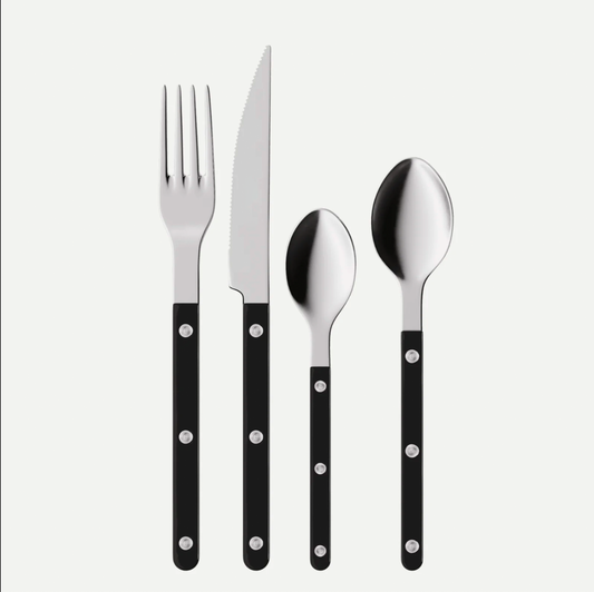 Flatware Set - 8-Piece Stainless Steel Cutlery (Black)