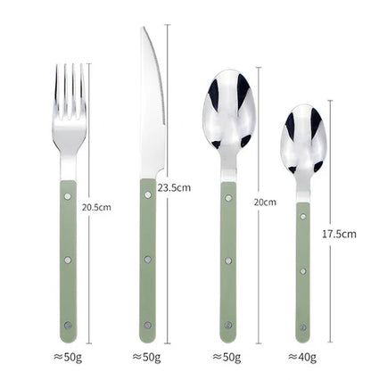 Flatware Set - 8-Piece Stainless Steel Cutlery (Black)