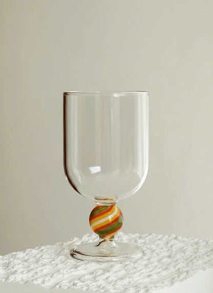 Gumballs Wine Glass Set - Eclectic Whimsical Coloured Cocktail Glasses-6
