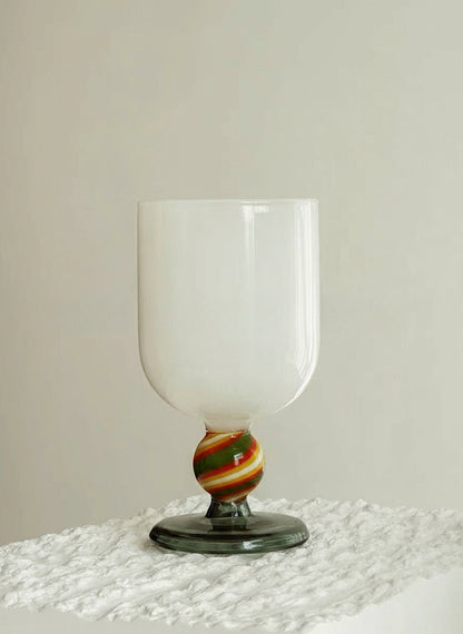 Gumballs Wine Glass Set - Eclectic Whimsical Coloured Cocktail Glasses-5