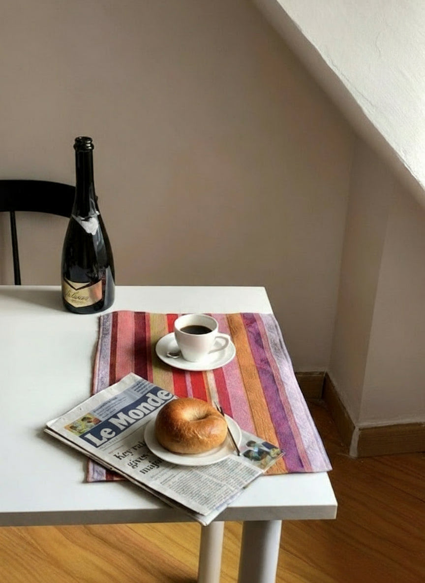 Retro Stripe Placemat Set of 4 Pcs for Table Setting-1
